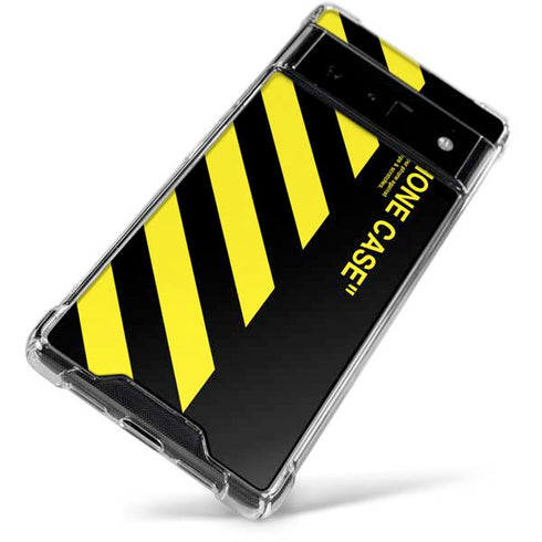 Black and Yellow Stripes Google Pixel 6 Clear Case